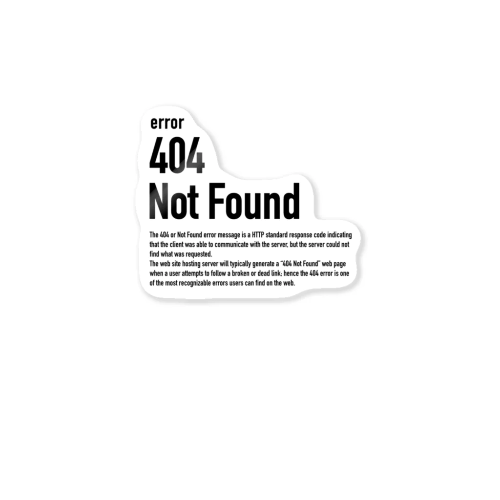 error　ありがとうございます！ 404 Not Found（エラーコードシリーズ） / 404 Not Found Goods