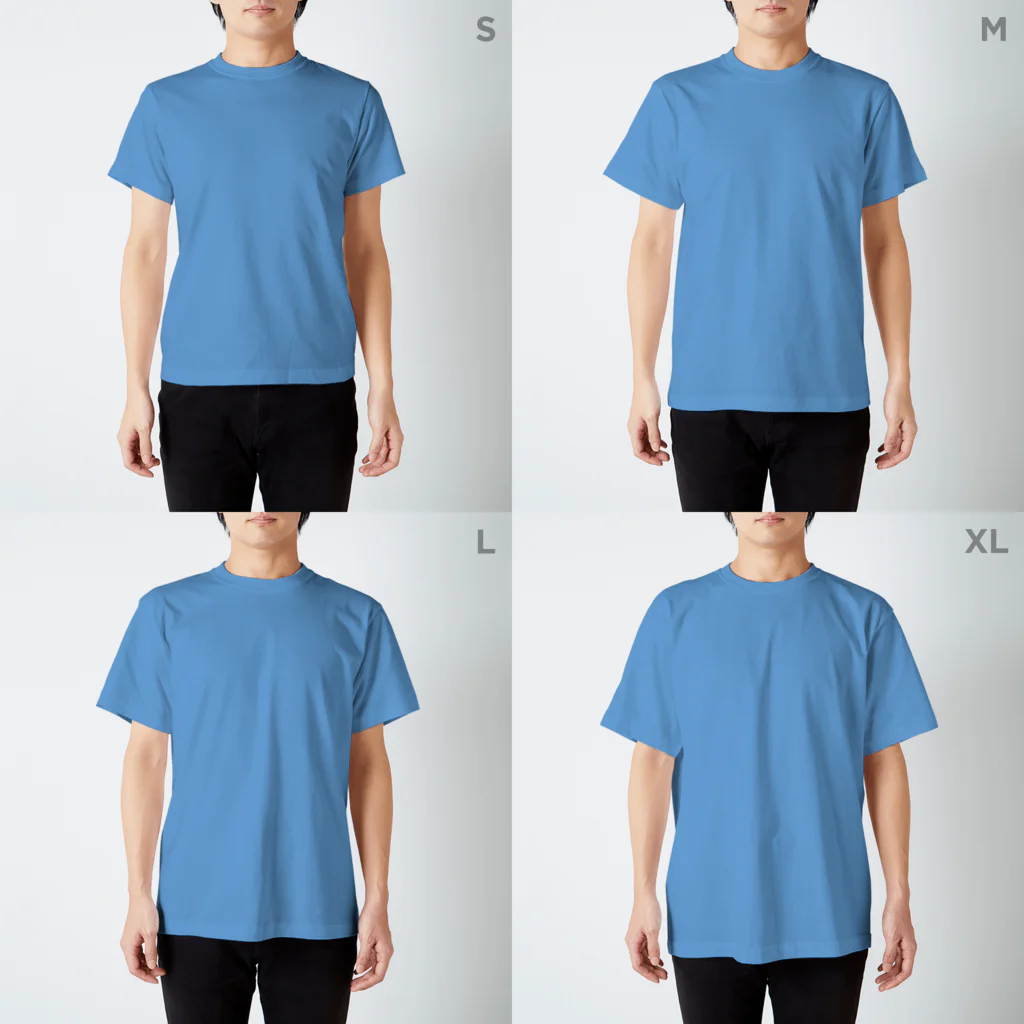  サトウユウタ/グッズ販売の腹ペコフキゲン中くん Regular Fit T-Shirt :model wear (male)