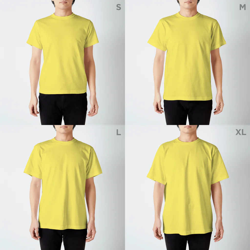 ながぐつのデュークのstanding#1 Regular Fit T-Shirt :model wear (male)
