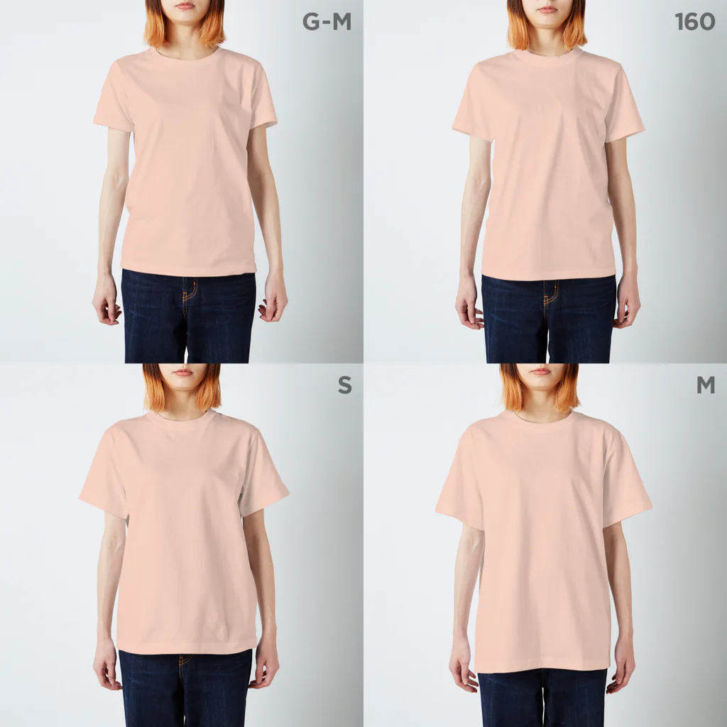 hokayamaのゆるめ　うさぎ Regular Fit T-Shirt :model wear (woman)