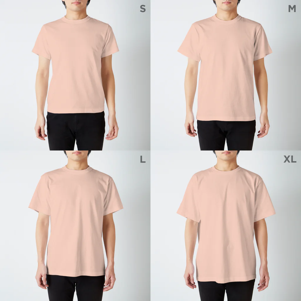 hokayamaのゆるめ　うさぎ Regular Fit T-Shirt :model wear (male)