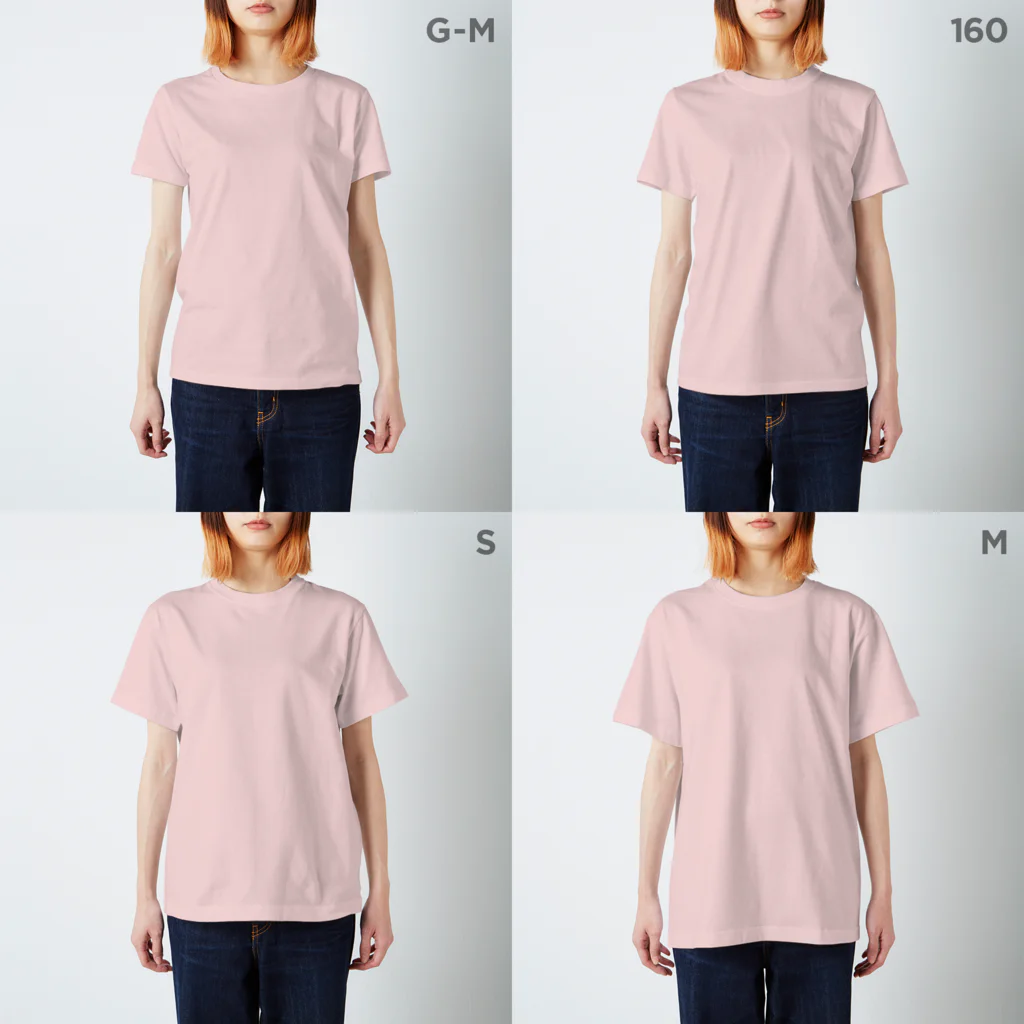 ゆるいぐっずを生み出す母の可愛い顔して怒るうさぎ Regular Fit T-Shirt :model wear (woman)