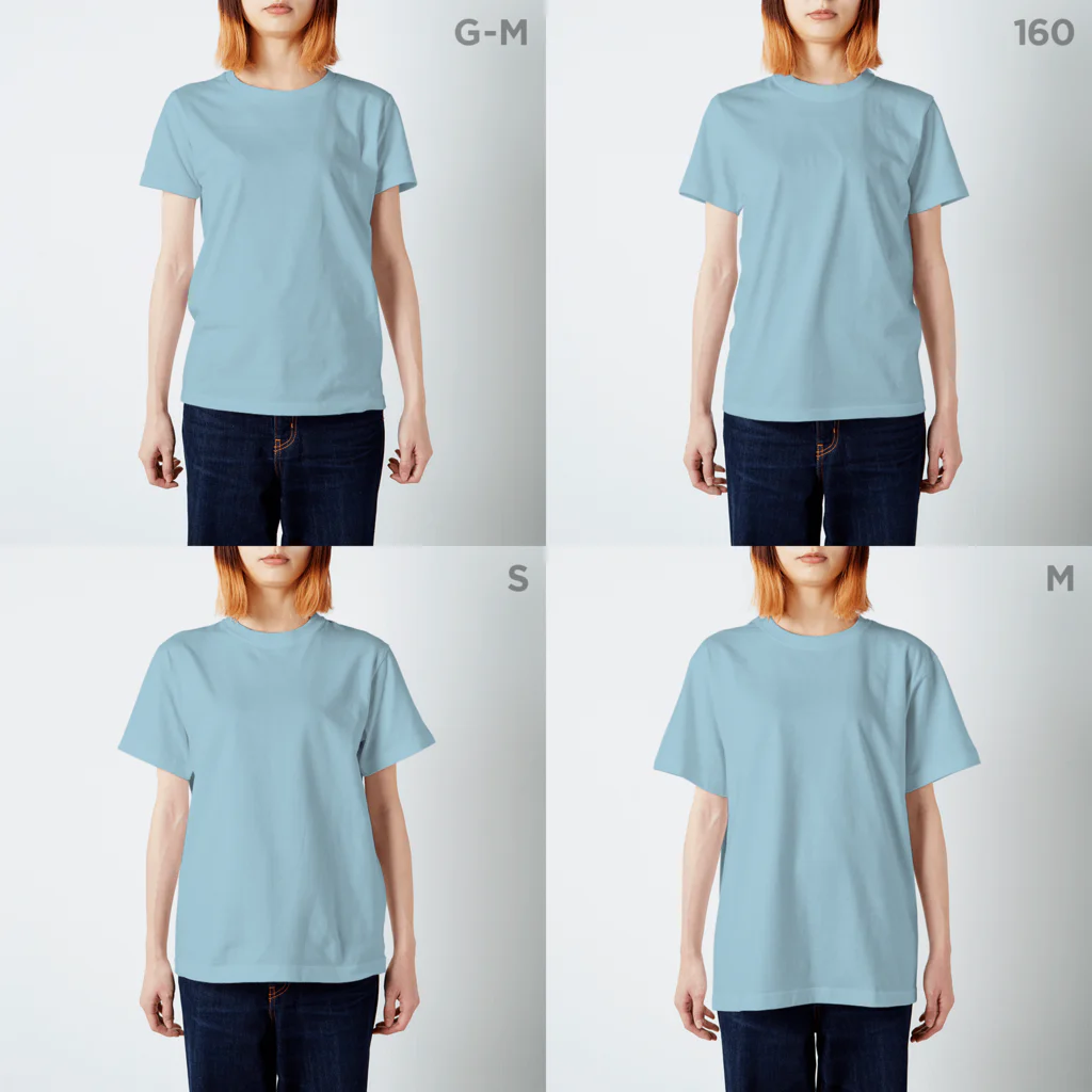 lollipop cowboyのキュウリと社会的距離をとらされるカッパ Regular Fit T-Shirt :model wear (woman)