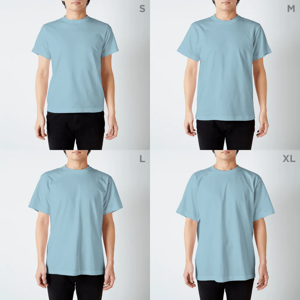 lollipop cowboyのキュウリと社会的距離をとらされるカッパ Regular Fit T-Shirt :model wear (male)