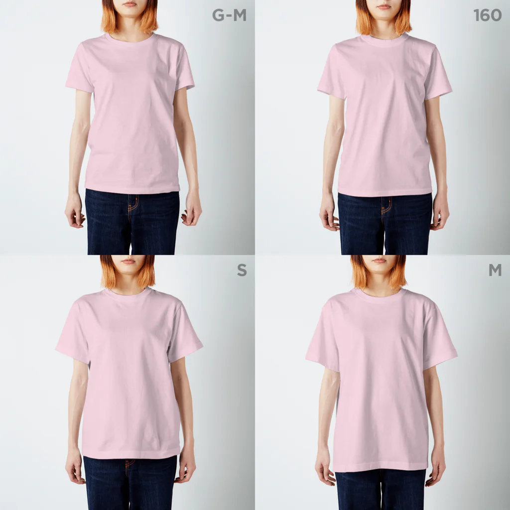 Blue Iris ﾌﾞﾙｰｱｲﾘｽのピンクハート Regular Fit T-Shirt :model wear (woman)