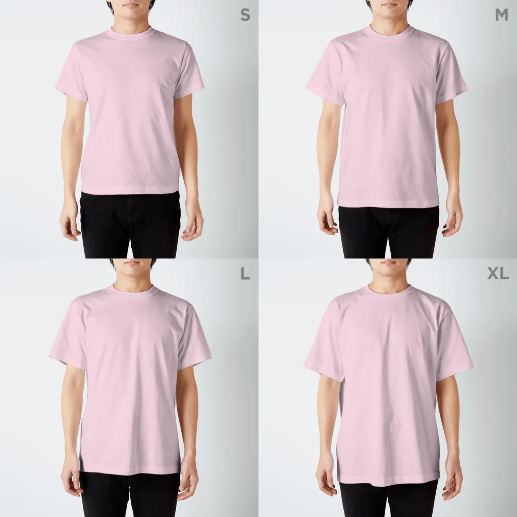 Blue Iris ﾌﾞﾙｰｱｲﾘｽのピンクハート Regular Fit T-Shirt :model wear (male)