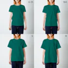 (\( ⁰⊖⁰)/) esaのesa（白抜き） Regular Fit T-Shirt :model wear (woman)
