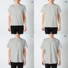 べんぴねこ屋 suzuri店のウスネヅ その１ Regular Fit T-Shirt :model wear (male)