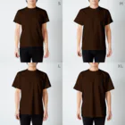 ビールとアート TM-3 Designの名画 × BEER（鳥獣戯画・すべてのビール好きのために）白線画 Regular Fit T-Shirt :model wear (male)
