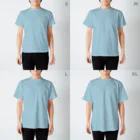 lollipop cowboyのキュウリと社会的距離をとらされるカッパ Regular Fit T-Shirt :model wear (male)
