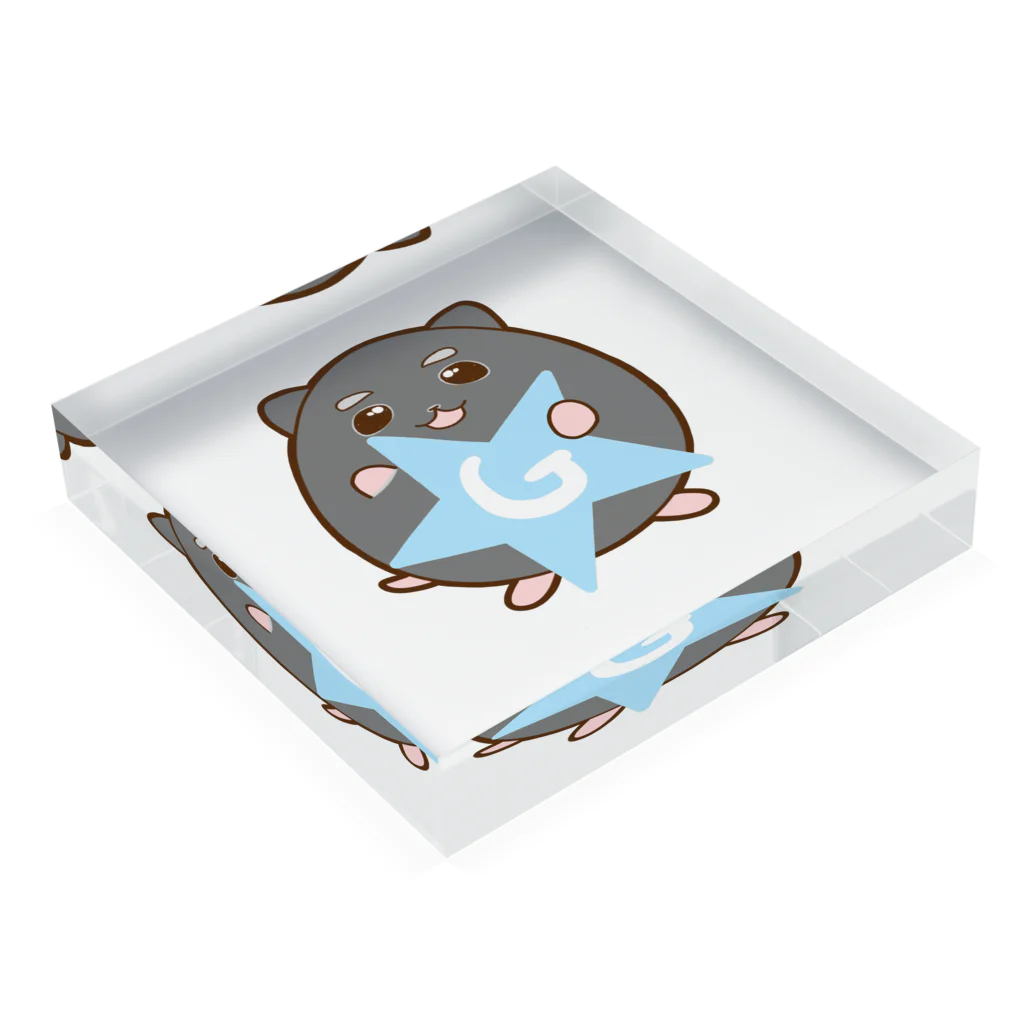 ハムスターと犬とわたし。のごまのG Acrylic Block :placed flat