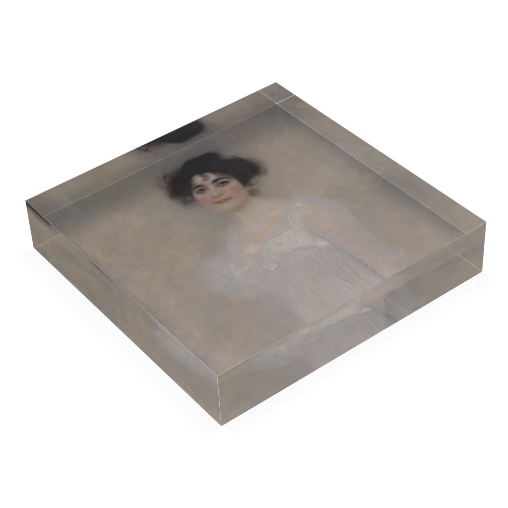SONOTENI-ARTの001-009　グスタフ・クリムト　『セレナ・レーデラーの肖像』　アクリルブロック Acrylic Block :placed flat