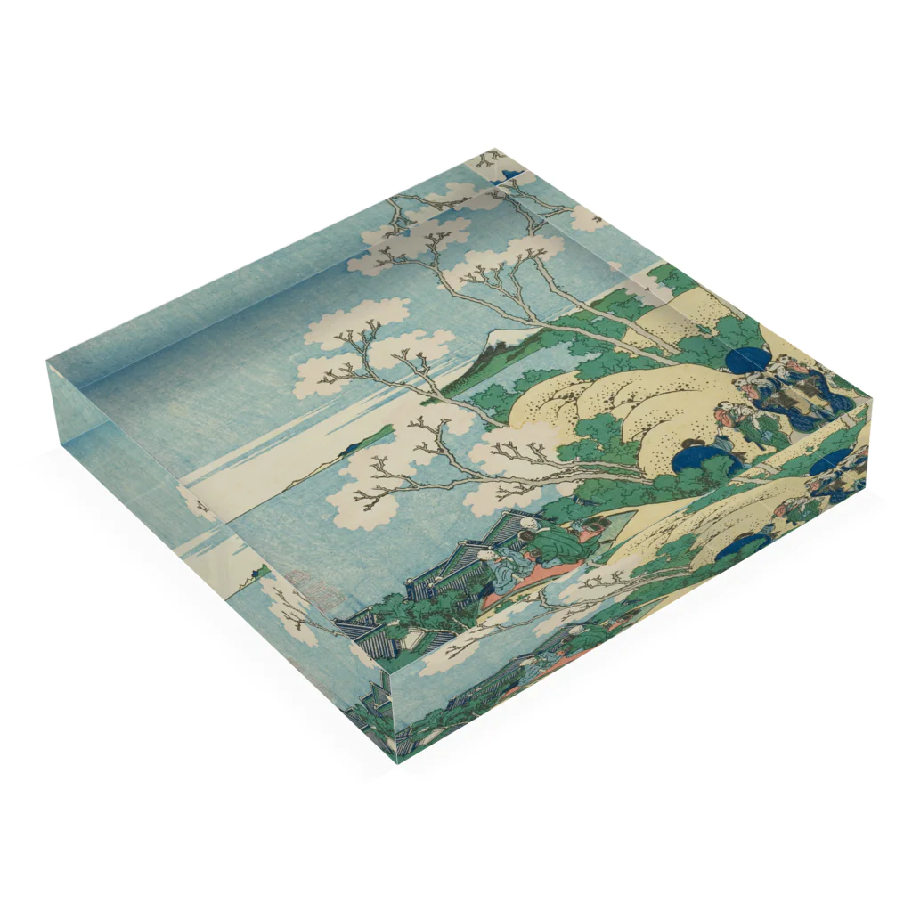 SONOTENI-ARTの003-011　葛飾北斎　『冨嶽三十六景　東海道品川御殿山ノ不二』　アクリルブロック Acrylic Block :placed flat