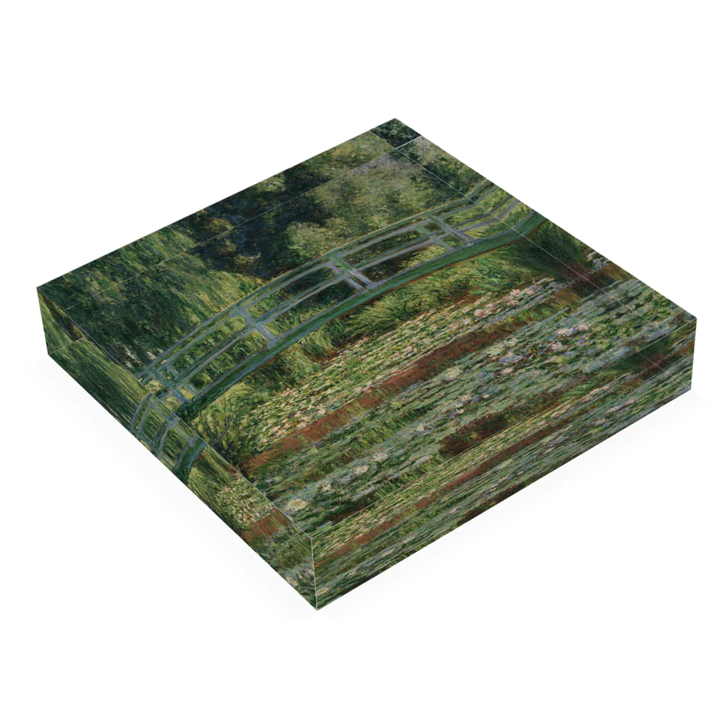 SONOTENI-ARTの004-014　クロード・モネ　『ジヴェルニーの日本の橋と睡蓮の池』　アクリルブロック Acrylic Block :placed flat