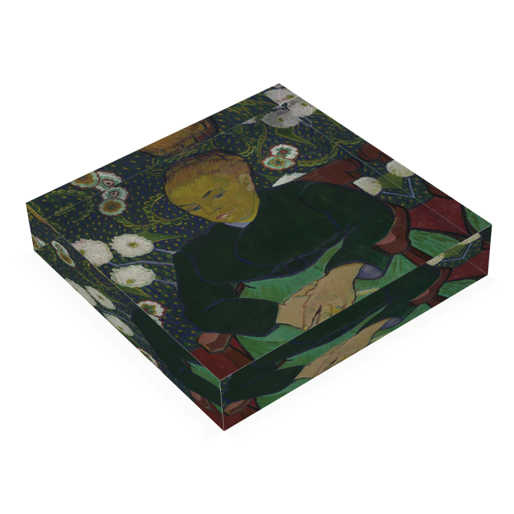 SONOTENI-ARTの005-022　ゴッホ　『ゆりかごを揺らすマダム・ルーラン』　アクリルブロック Acrylic Block :placed flat