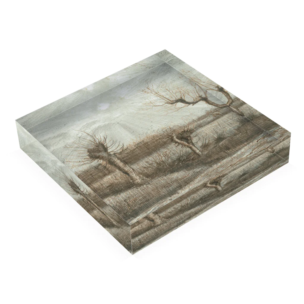 SONOTENI-ARTの005-025　ゴッホ　『Tetards (Pollards)』　アクリルブロック Acrylic Block :placed flat