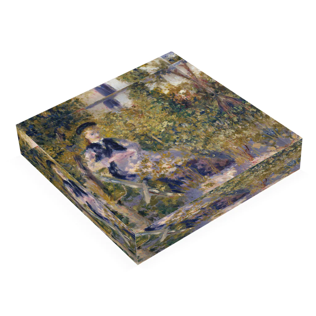 SONOTENI-ARTの016-007　ルノワール　『庭のニニ (ニニ・ロペス)』　アクリルブロック Acrylic Block :placed flat