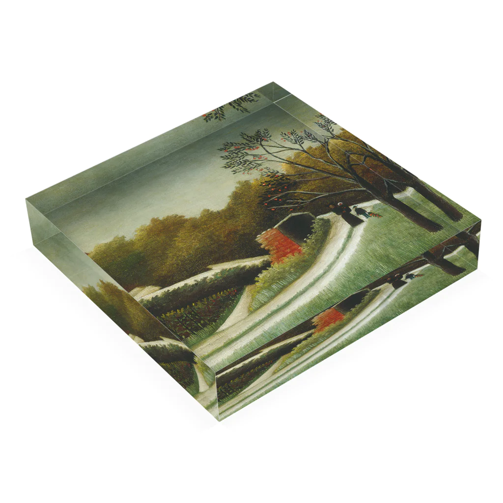 SONOTENI-ARTの029-003　アンリ・ルソー　『パリ郊外の製材所』　アクリルブロック Acrylic Block :placed flat