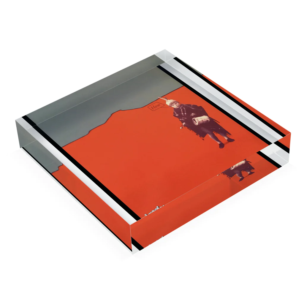 who's のHow Bowy Acrylic Block :placed flat