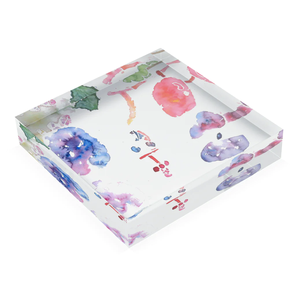 そらっちのせかいのくだもののせかい Acrylic Block :placed flat