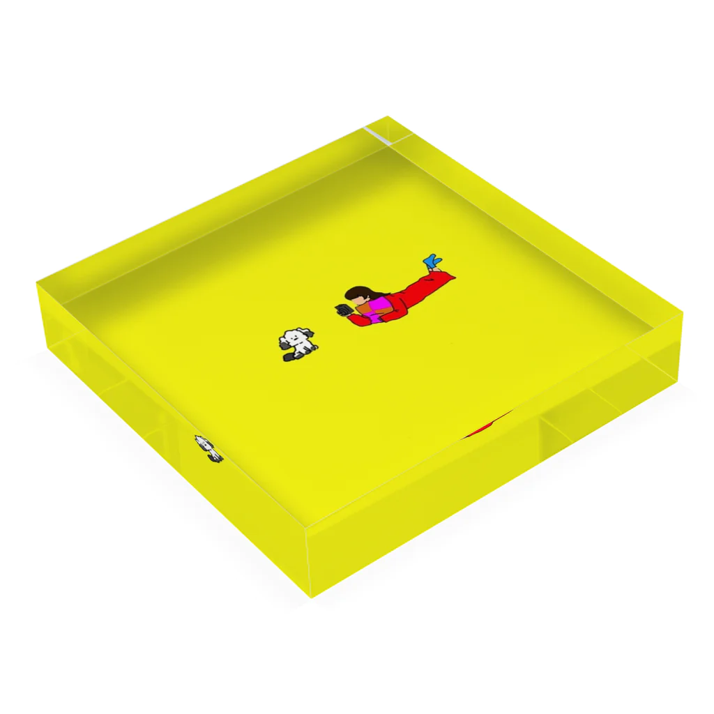 tokyo_tokyoの犬とあたし Acrylic Block :placed flat