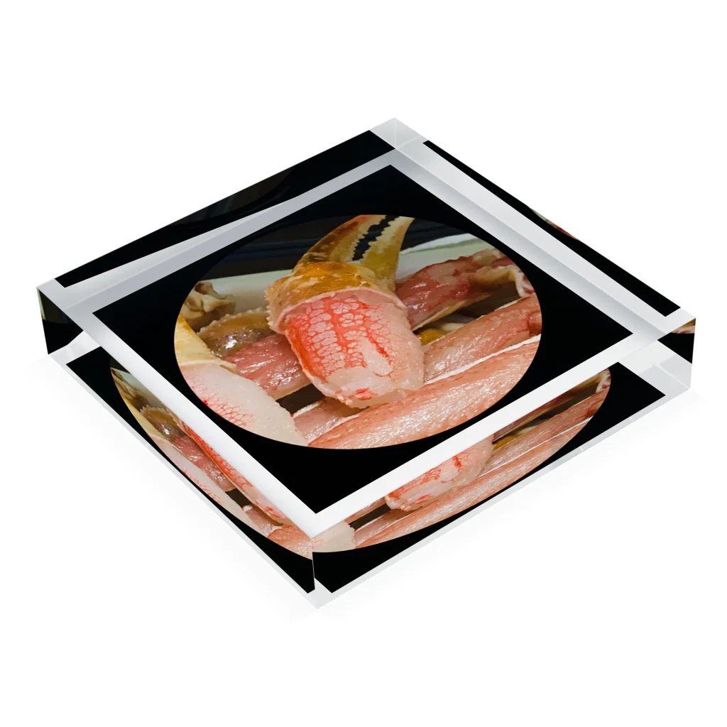 想くん'sショップのカニなべ。 Acrylic Block :placed flat