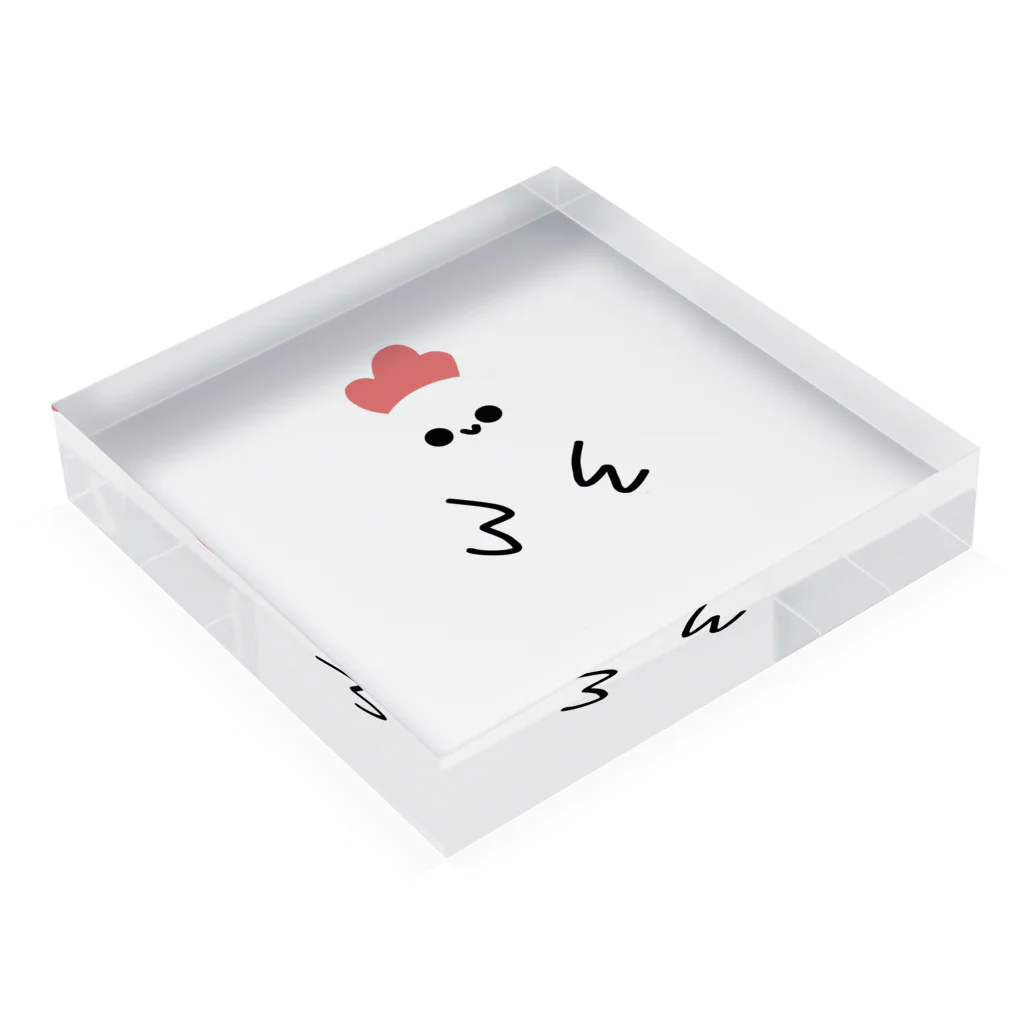 えびたるとのお店のにわとり Acrylic Block :placed flat