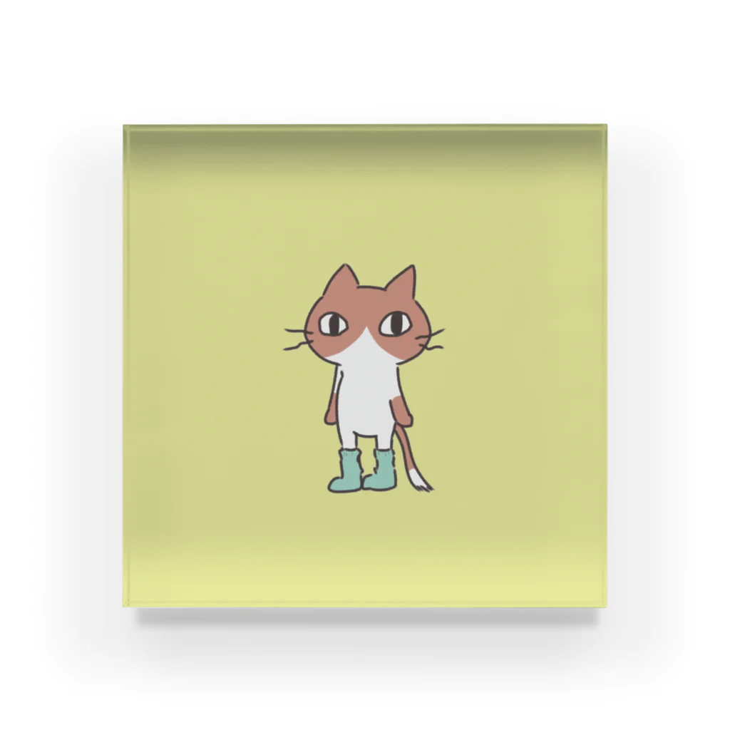 batako.のハチワレ赤猫 Acrylic Block