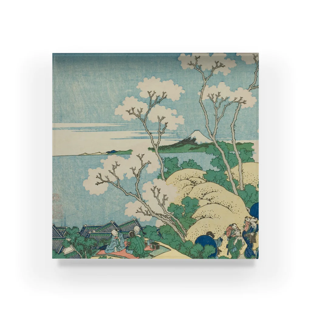 SONOTENI-ARTの003-011　葛飾北斎　『冨嶽三十六景　東海道品川御殿山ノ不二』　アクリルブロック Acrylic Block