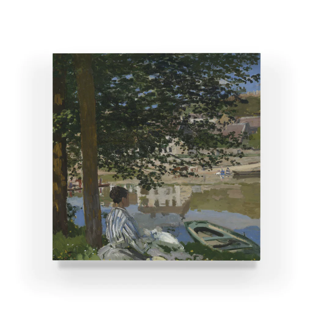 SONOTENI-ARTの004-019　クロード・モネ　『セーヌ河岸、ベンヌクール』　アクリルブロック Acrylic Block