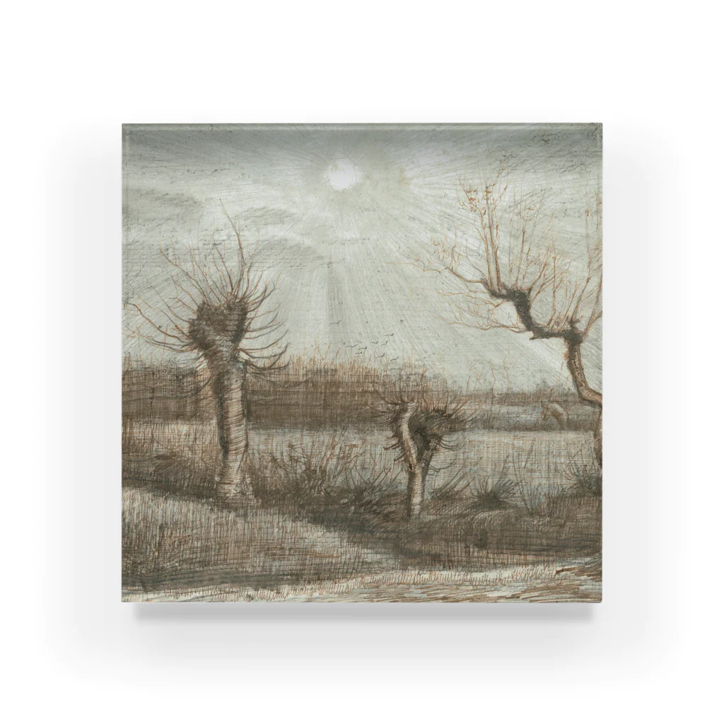 SONOTENI-ARTの005-025　ゴッホ　『Tetards (Pollards)』　アクリルブロック Acrylic Block