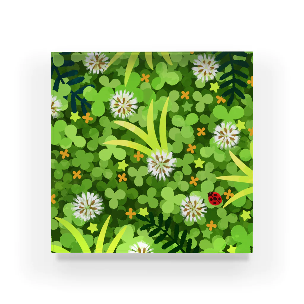 喫茶角砂糖の若草の絨毯 Acrylic Block