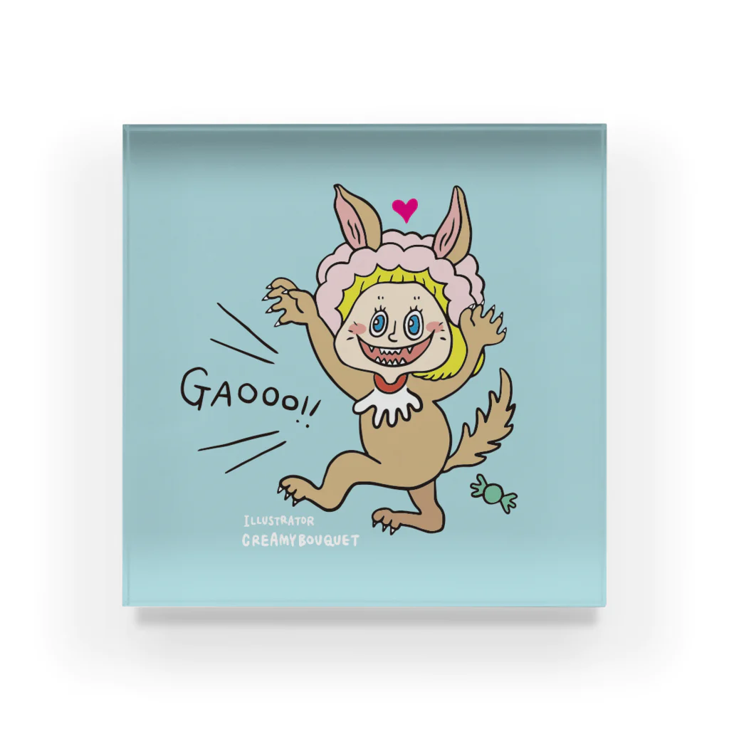 CREAMYBOUQUET WEBSHOPのウルフガール Acrylic Block