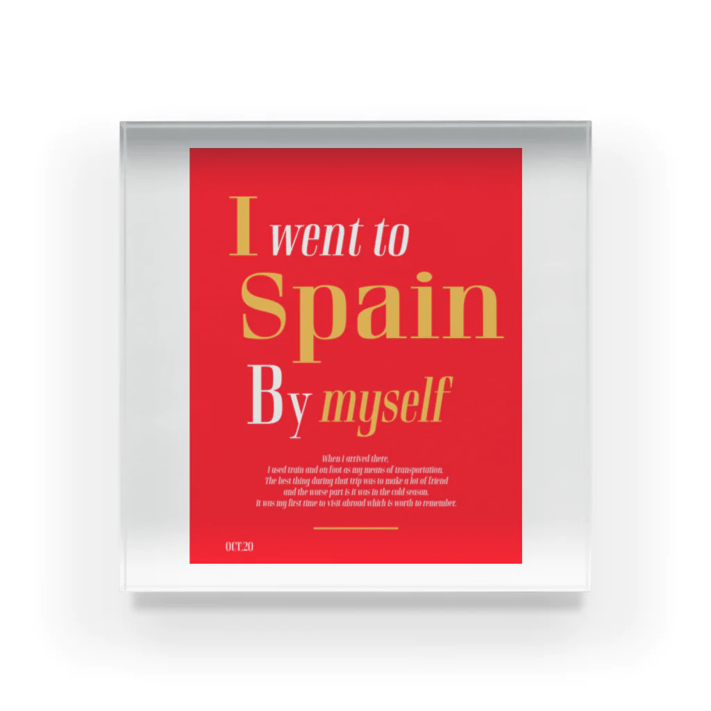 2019.10.20】Riuyaの英語日記グッズ / Riuyaの英語日記グッズ ( riuya_english_diary )のアクリルブロック通販  ∞ SUZURI（スズリ）