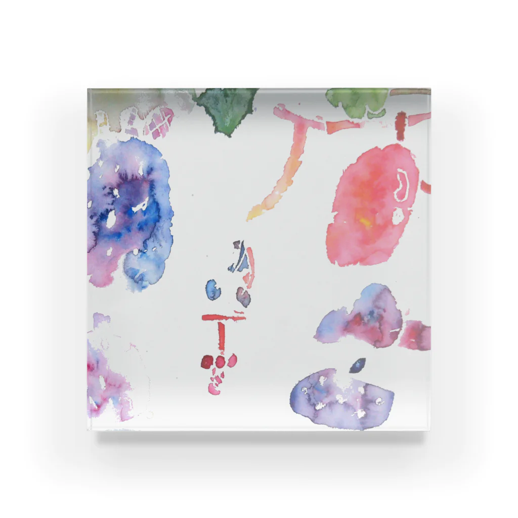 そらっちのせかいのくだもののせかい Acrylic Block