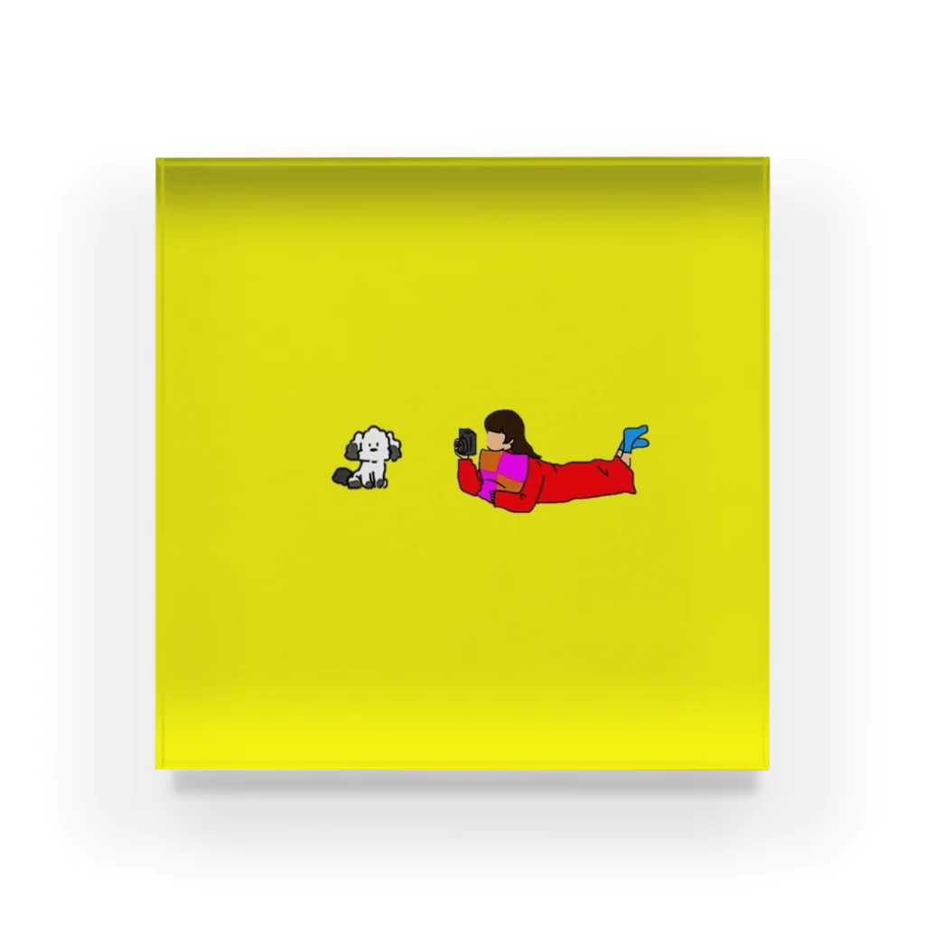 tokyo_tokyoの犬とあたし Acrylic Block