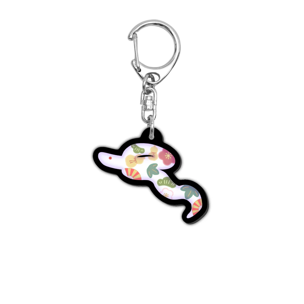 ロジローの白ヘビ(新年縁起物) Acrylic Key Chain