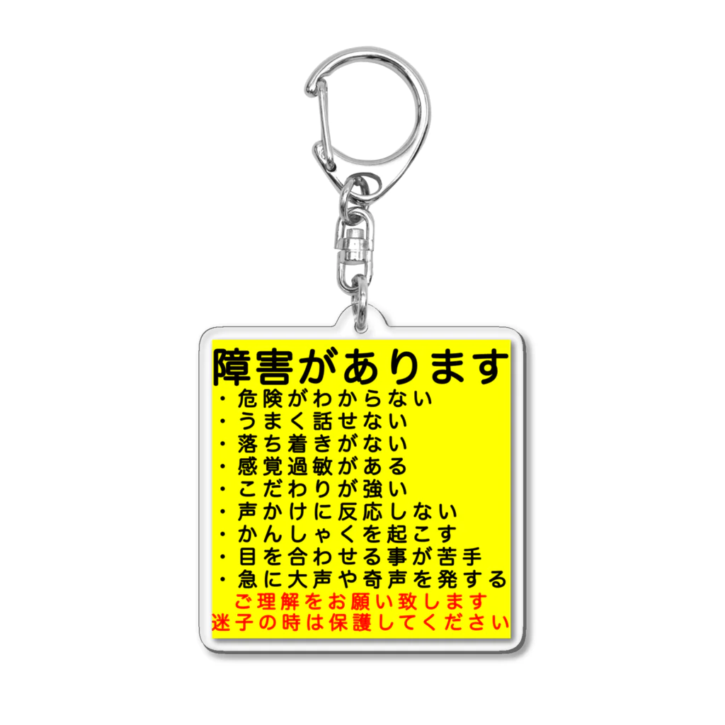 ドライ2の発達障害★人気商品★　ADHD ASD 多動症 Acrylic Key Chain