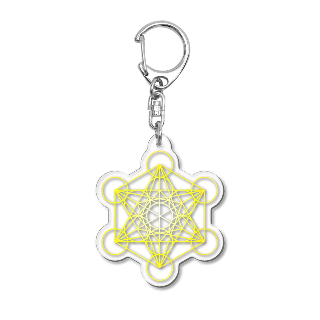  Pastel Design Art 天使のお部屋のメタトロンスター黄 Acrylic Key Chain