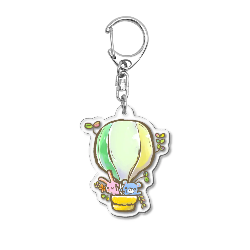 いちごいちえ　オフィシャルのえほんからとびでた　のりもの　ききゅう Acrylic Key Chain