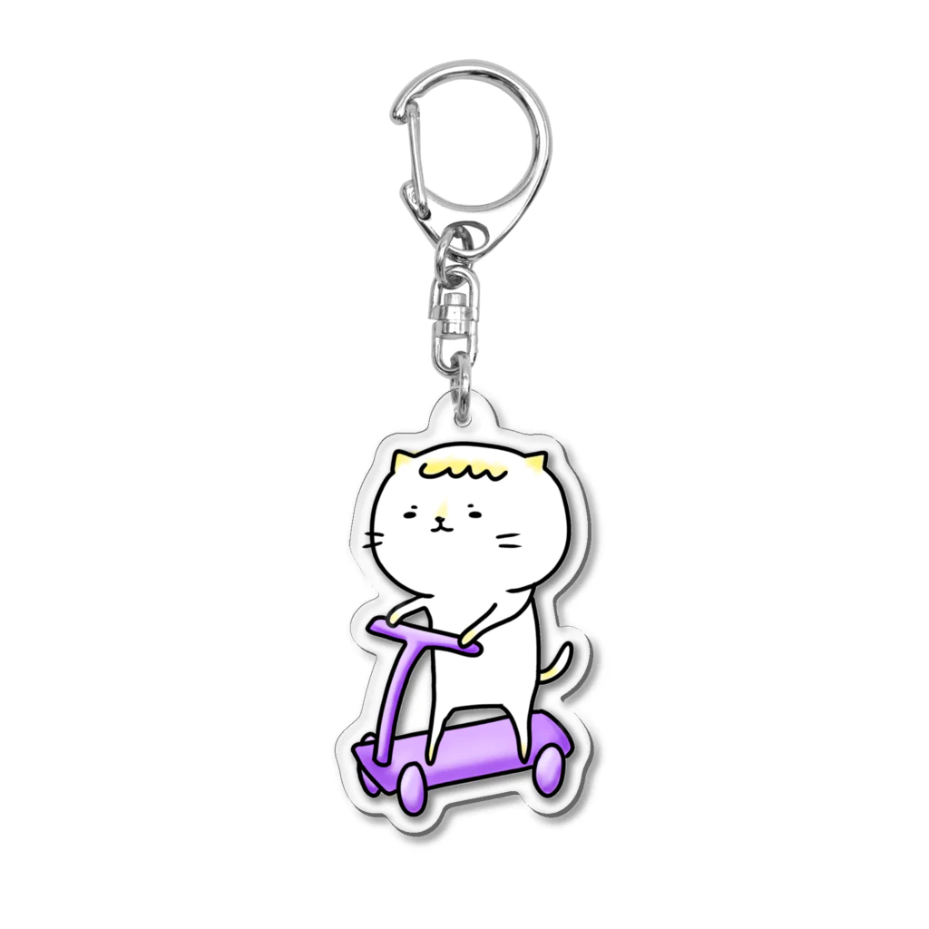 さかやの前髪キックボード猫 Acrylic Key Chain