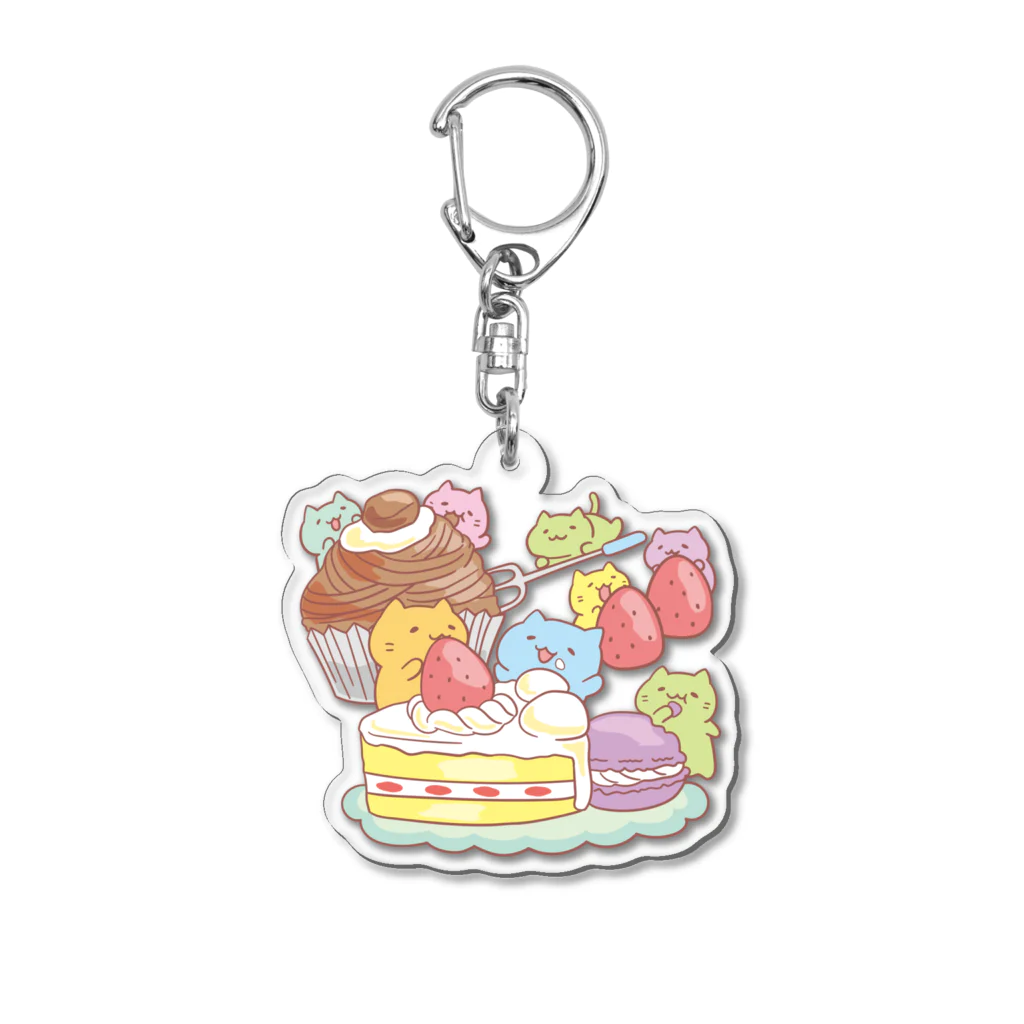 みっちりねこ by frencelのみっちりねこ　スイーツタイム Acrylic Key Chain