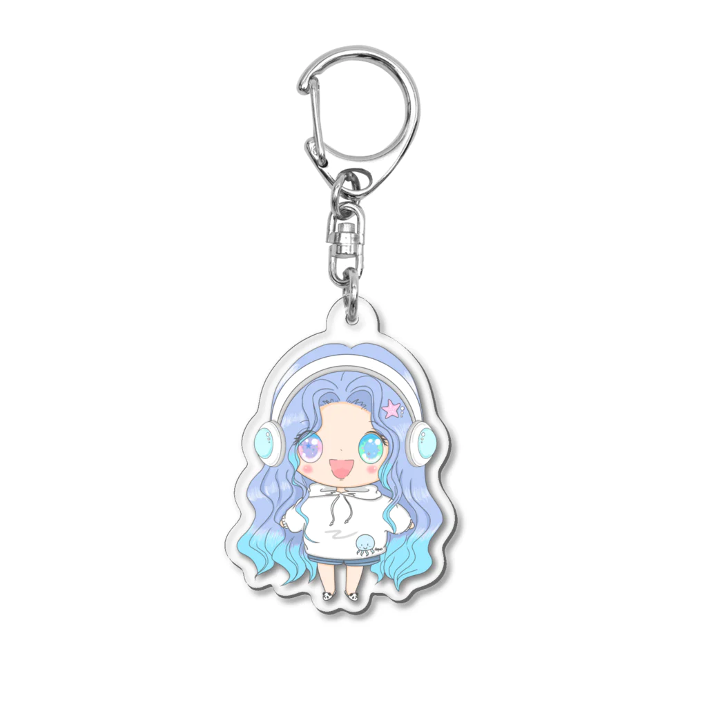 アクアのきまぐれショップのるんるんアクア（音符なし） Acrylic Key Chain
