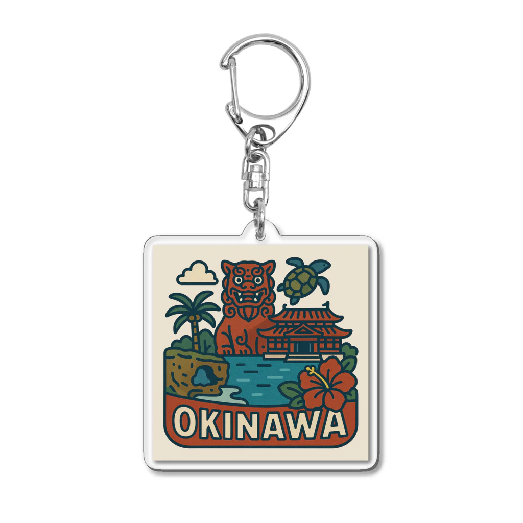 NIPPON POPの旅するTシャツ、沖縄編 Acrylic Key Chain
