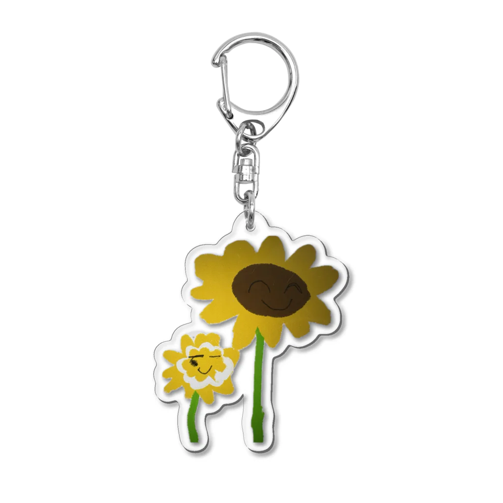 ASD そうちゃんの絵たちのそうちゃんのひまわり Acrylic Key Chain