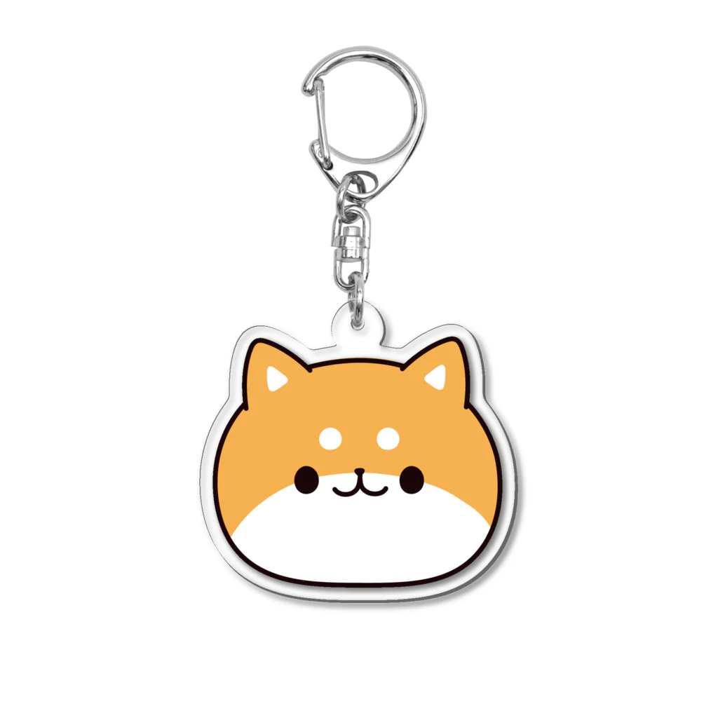 DECORのお返事シバイヌくん　ビッグフェイスver. Acrylic Key Chain