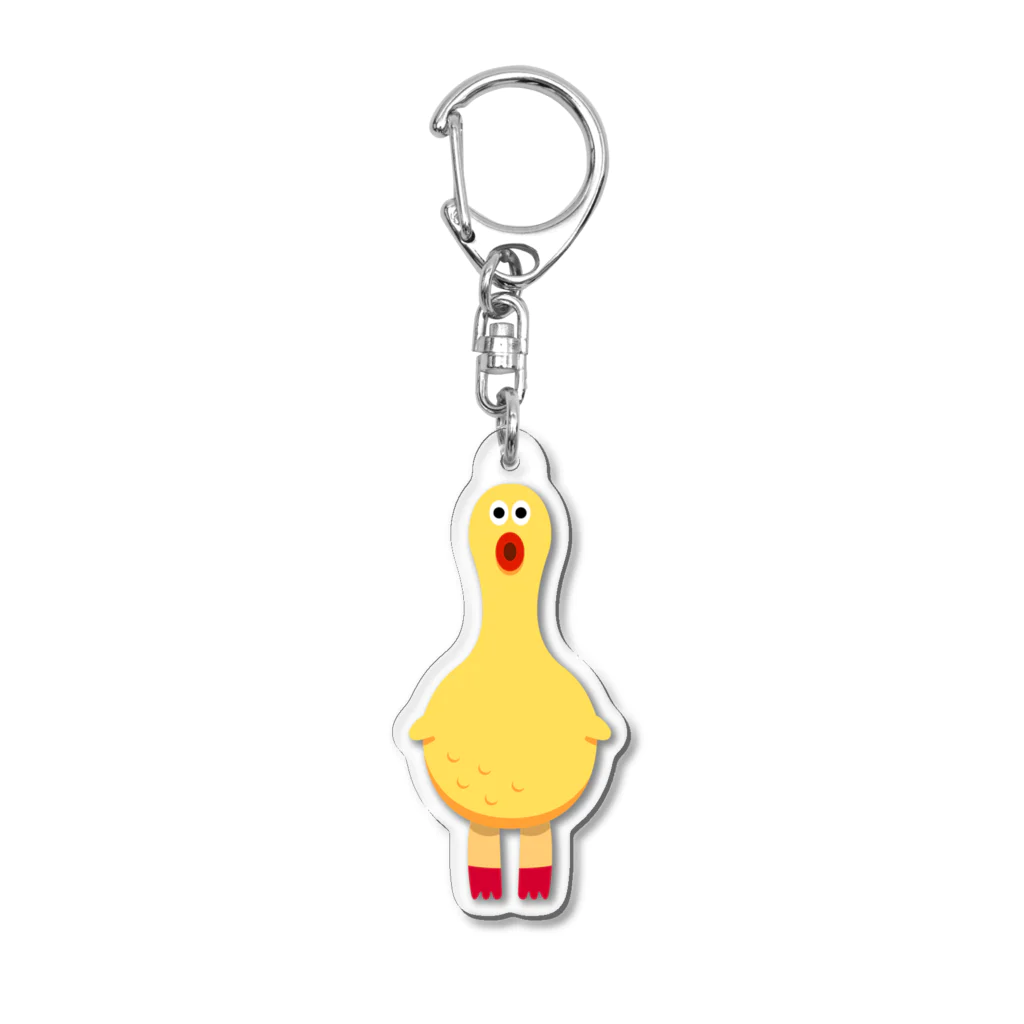 鳥形キーホルダー【ゴム鳥】 / 鳥若麻呂 ( toriwakamaro )の