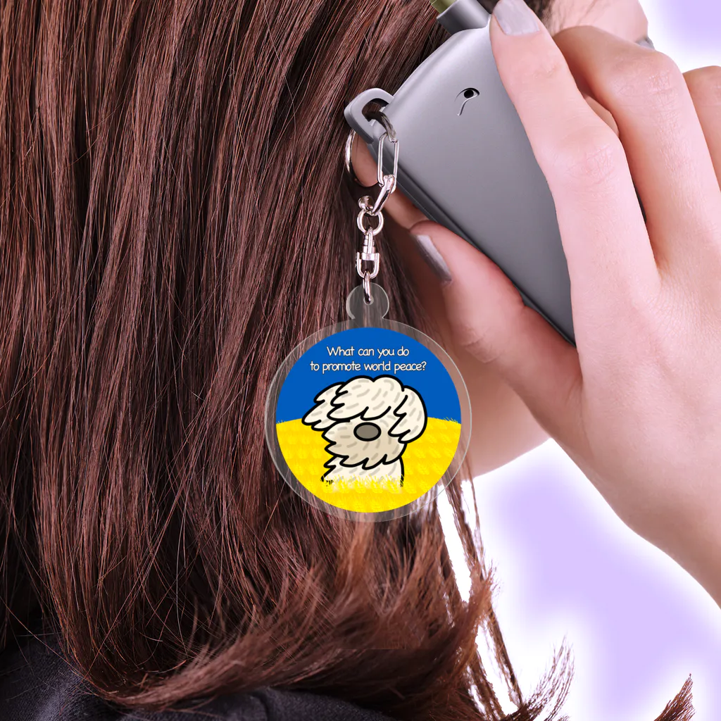 ウクライナのワンコ応援団のウクライナ応援団　マデミック① Acrylic Key Chain