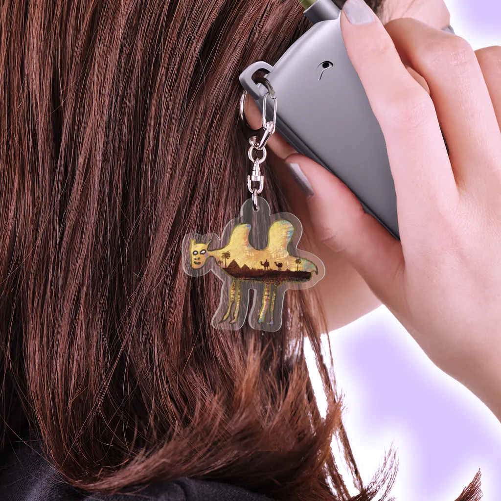 ひこ界ちゃんねるの「ふたこぶカオナシ」アクリルキーホルダー Acrylic Key Chain
