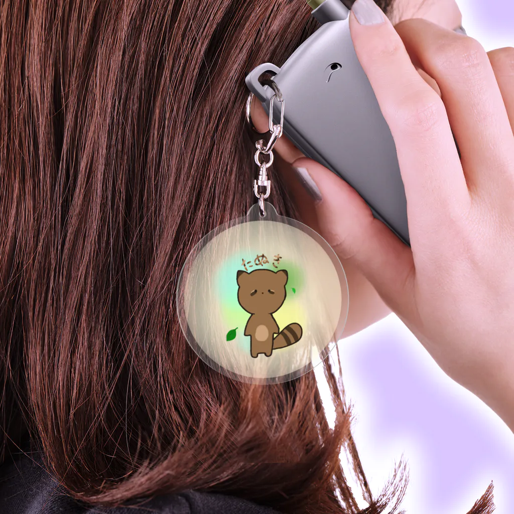 あにまるずのたぬきさん　 Acrylic Key Chain
